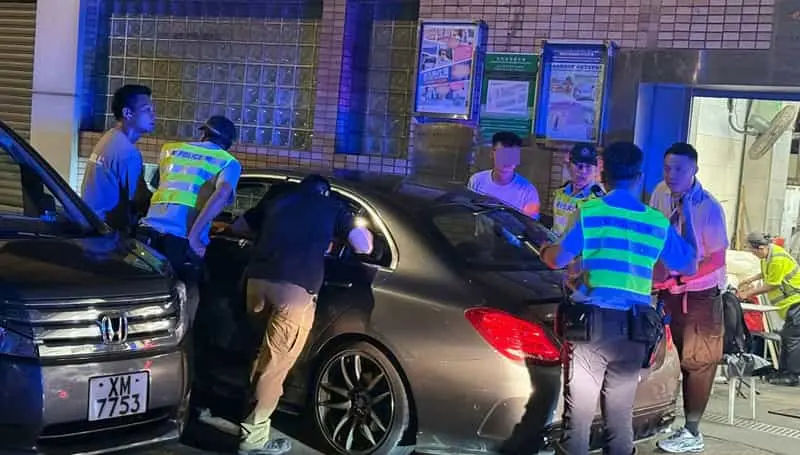 尖沙咀GTA式飛車逃避警車追捕