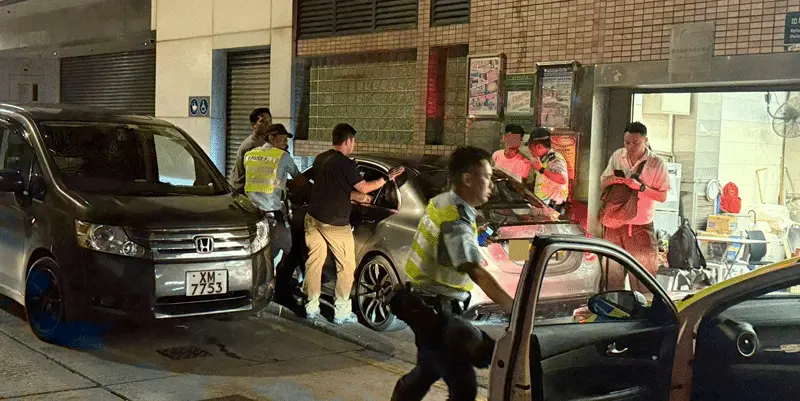 尖沙咀GTA式飛車逃避警車追捕