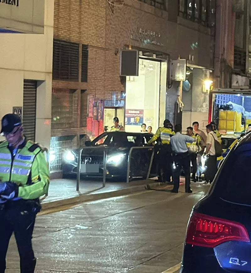 尖沙咀GTA式飛車逃避警車追捕