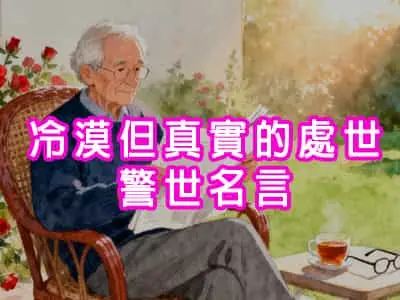 冷漠但真實的處世警世名言