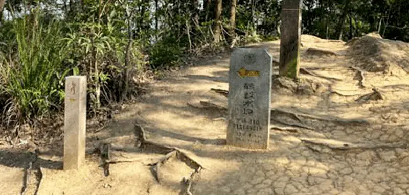 見C2202標示，選下路往鶴藪水塘